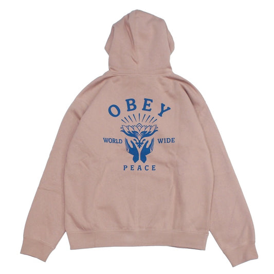 OBEY　パーカー　"OBEY LOTUS WITH HANDS PREMIUM HOOD"　(Warm Taupe)