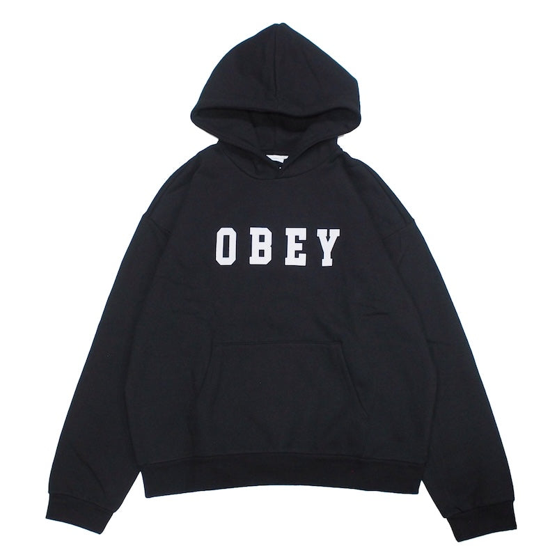 OBEY　パーカー　"OBEY FELT EXTRA PULLOVER HOOD"　(Black)