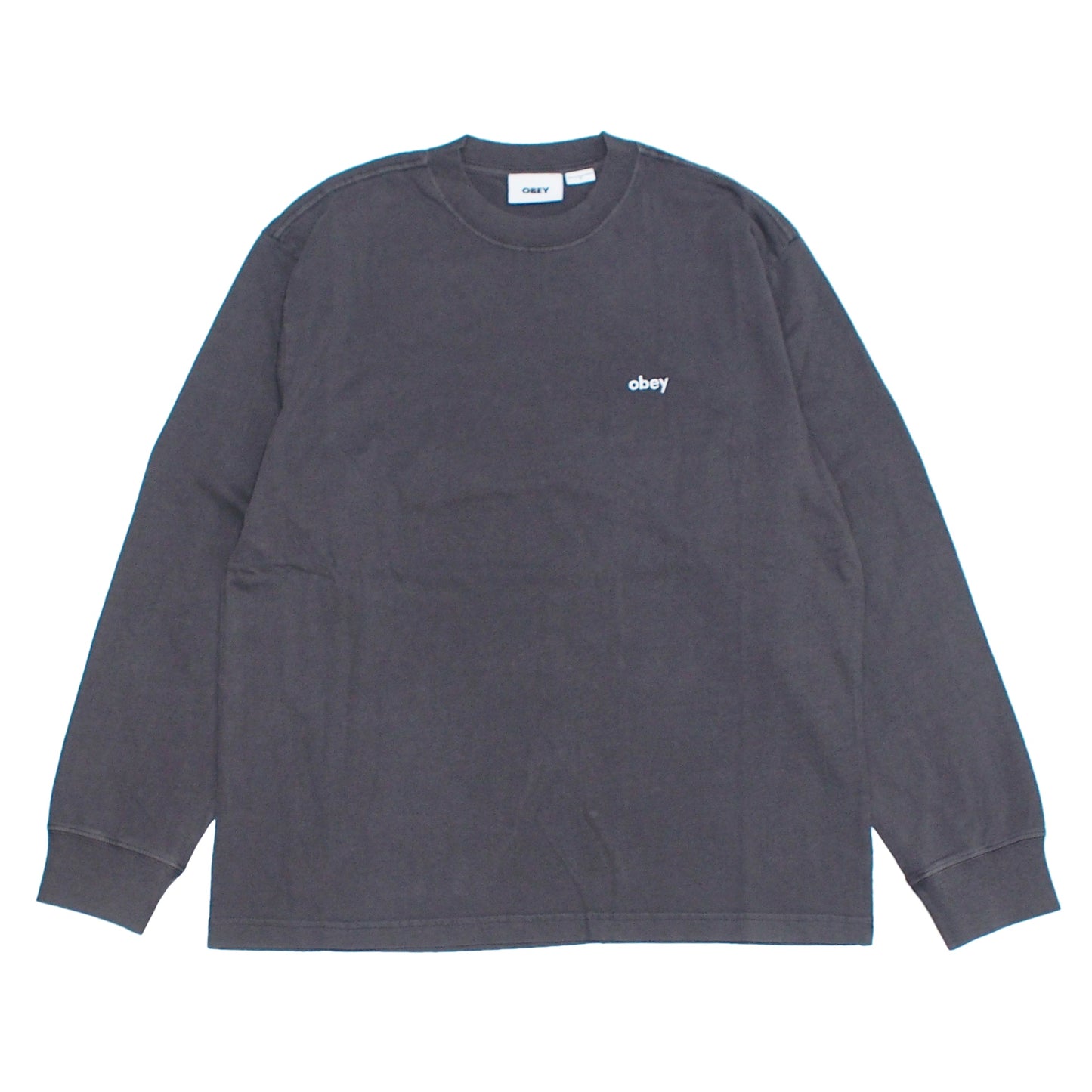 OBEY　L/STシャツ　"LOWERCASE PIGMENT LS TEE"　(Pigment Digital Black)