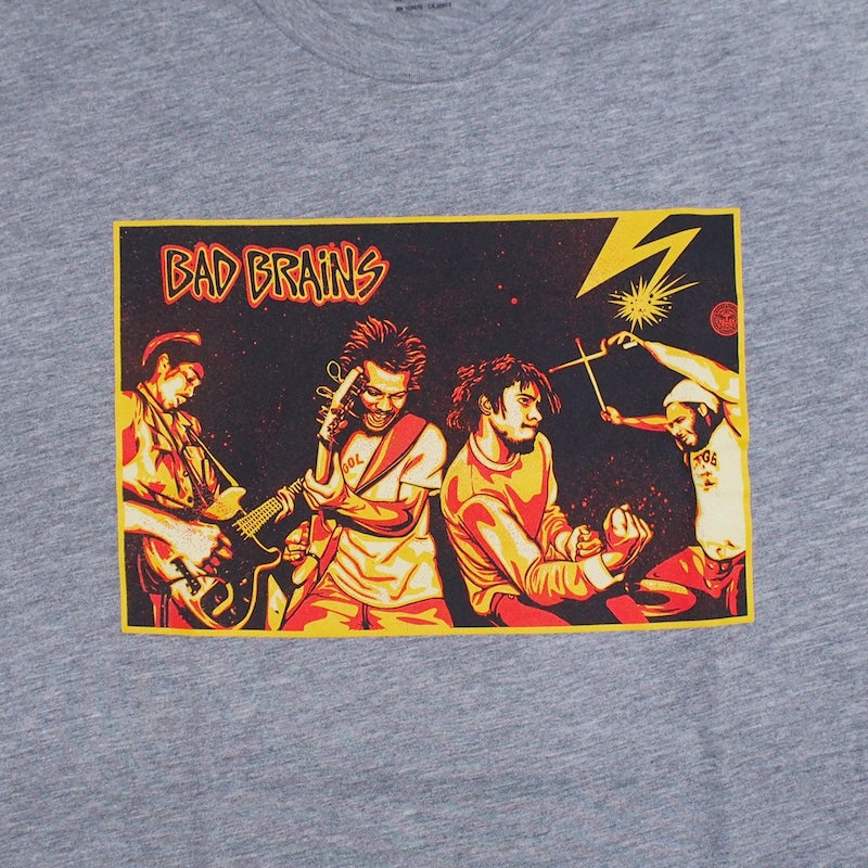 OBEY　Tシャツ　"GLEN X BAD BRAINS FEARLESS VAMPIRES TEE"　(Heather Gray)