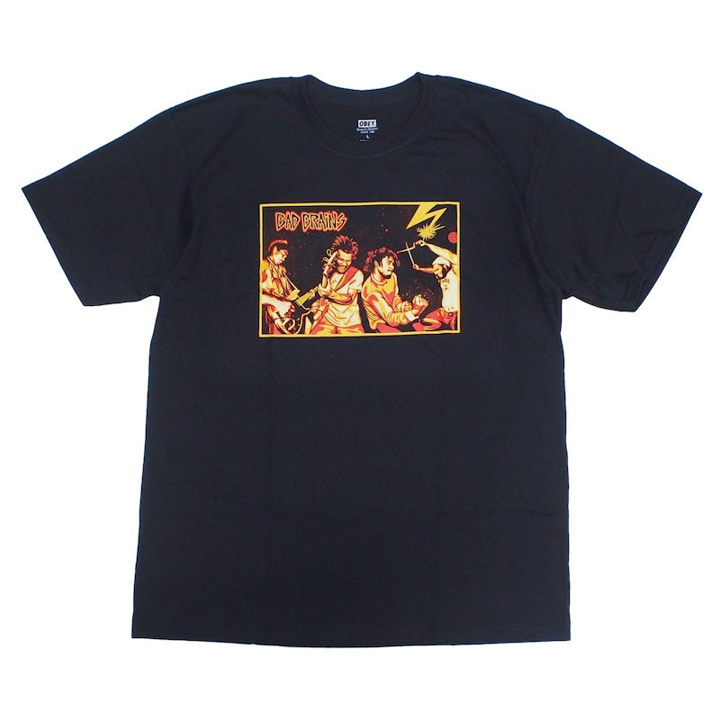 OBEY　Tシャツ　"GLEN X BAD BRAINS FEARLESS VAMPIRES TEE"　(Black)