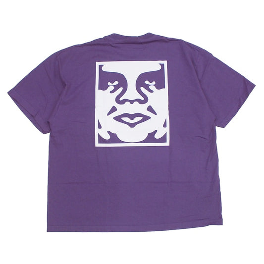 OBEY　Tシャツ　"OBEY BOLD ICON FACE PIGMENT TEE"　(Pigment Imperial Purple)