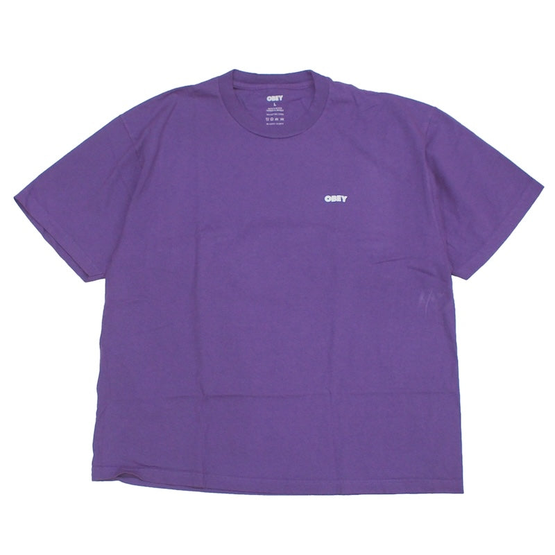 OBEY　Tシャツ　"OBEY BOLD ICON FACE PIGMENT TEE"　(Pigment Imperial Purple)