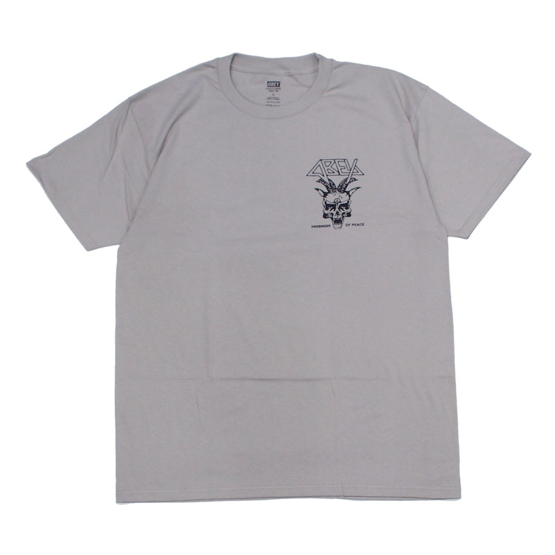 OBEY　Tシャツ　"OBEY HARBINGER OF PEACET CLASSIC TEE"　(Silver Gray)