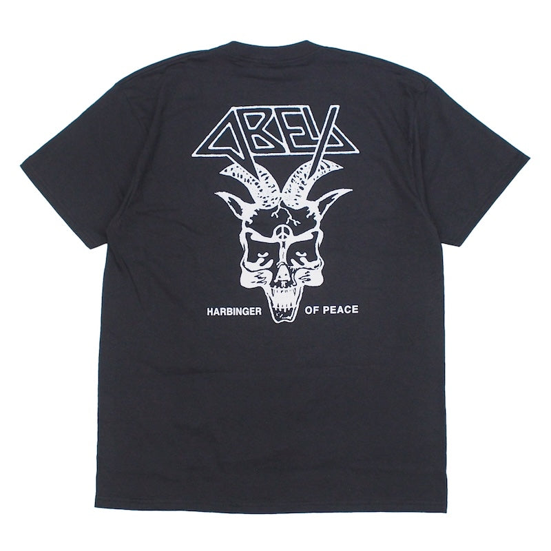 OBEY　Tシャツ　"OBEY HARBINGER OF PEACET CLASSIC TEE"　(Vintage Black)