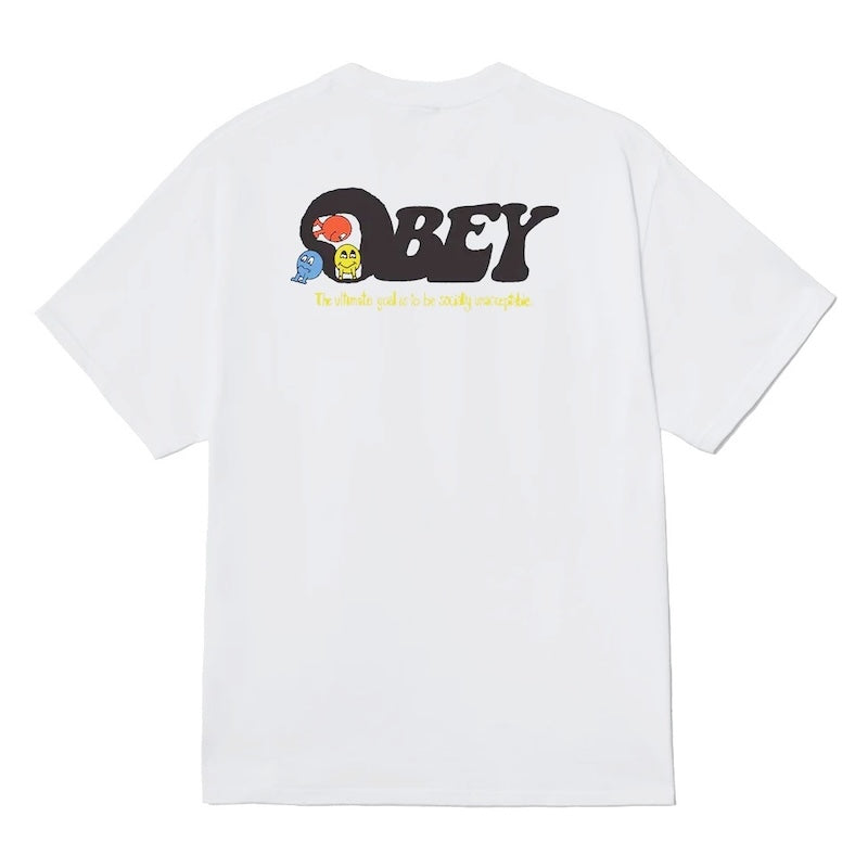 OBEY　Tシャツ　"OBEY EARTH DROP OUT CLASSIC TEE"　(White)