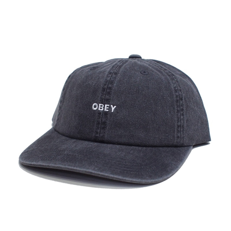 OBEY　キャップ　"PIGMENT BOLD 6 PANEL STRAPBACK CAP"　(Pigment Black)