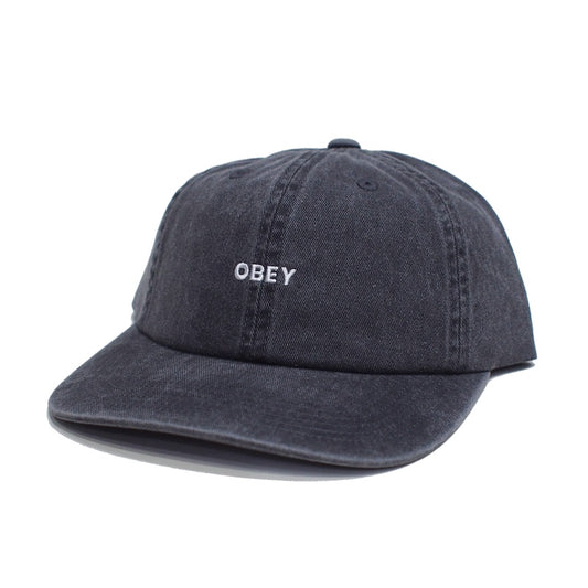 OBEY　キャップ　"PIGMENT BOLD 6 PANEL STRAPBACK CAP"　(Pigment Black)