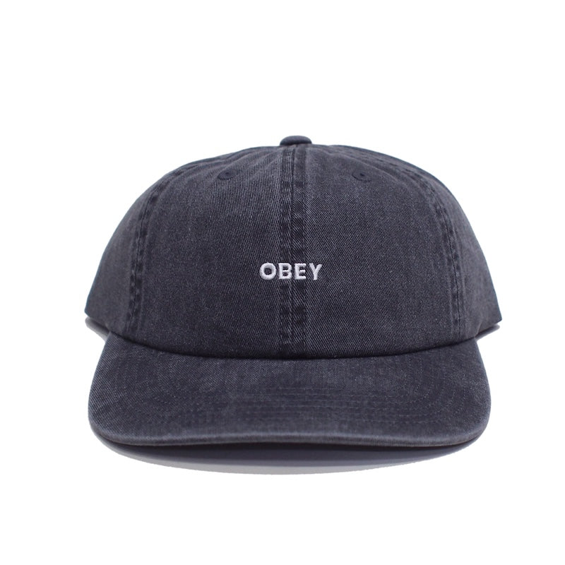 OBEY　キャップ　"PIGMENT BOLD 6 PANEL STRAPBACK CAP"　(Pigment Black)