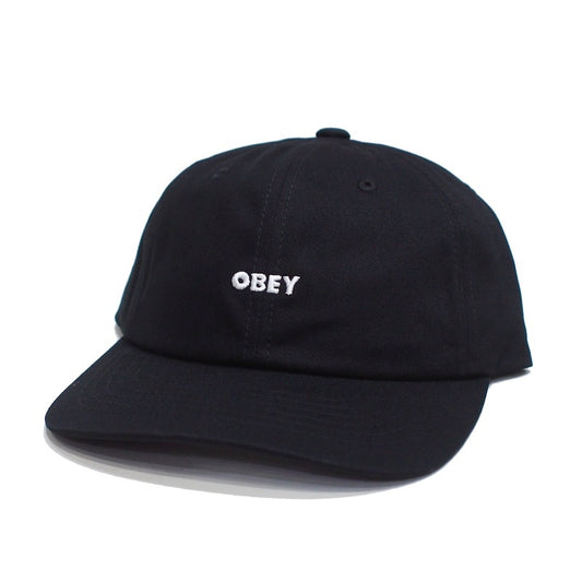 OBEY　キャップ　"BOLD CURVE 6 PANEL STRAPBACK CAP"　(Black)