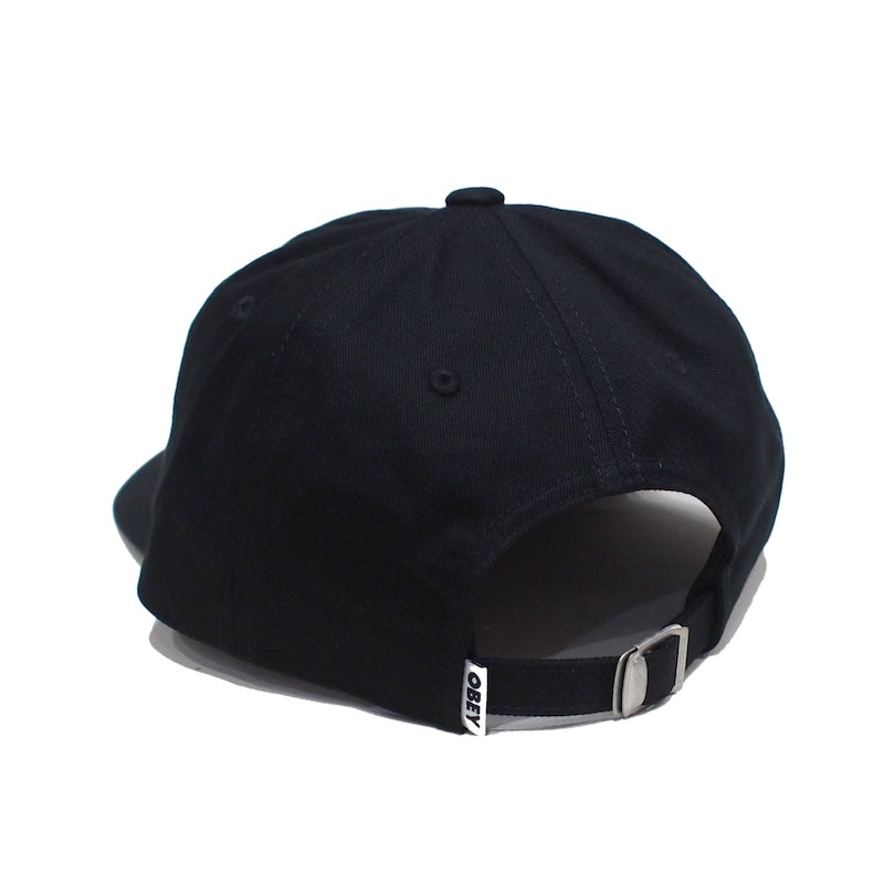 OBEY　キャップ　"BOLD CURVE 6 PANEL STRAPBACK CAP"　(Black)