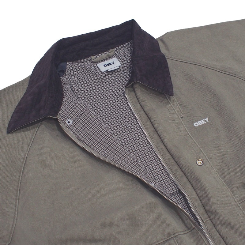 OBEY　ジャケット　"OBEY CADEN WORK JACKET"　(Mermaid Faded Wash)