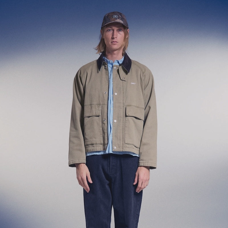 OBEY　ジャケット　"OBEY CADEN WORK JACKET"　(Mermaid Faded Wash)