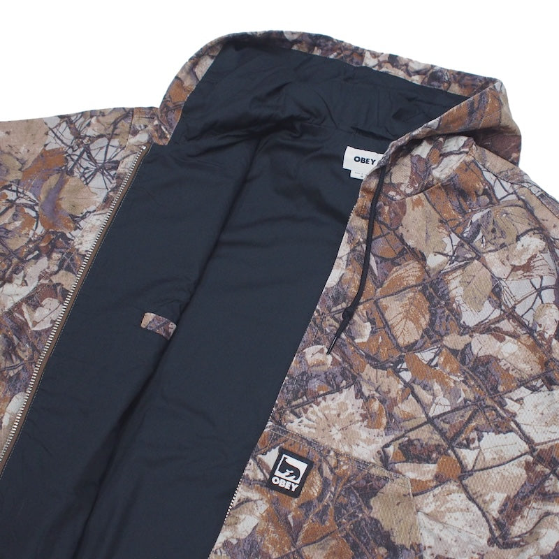 OBEY　ジャケット　"OBEY GLEN ZIP UP JACKET"　(Fence Camo Multi)