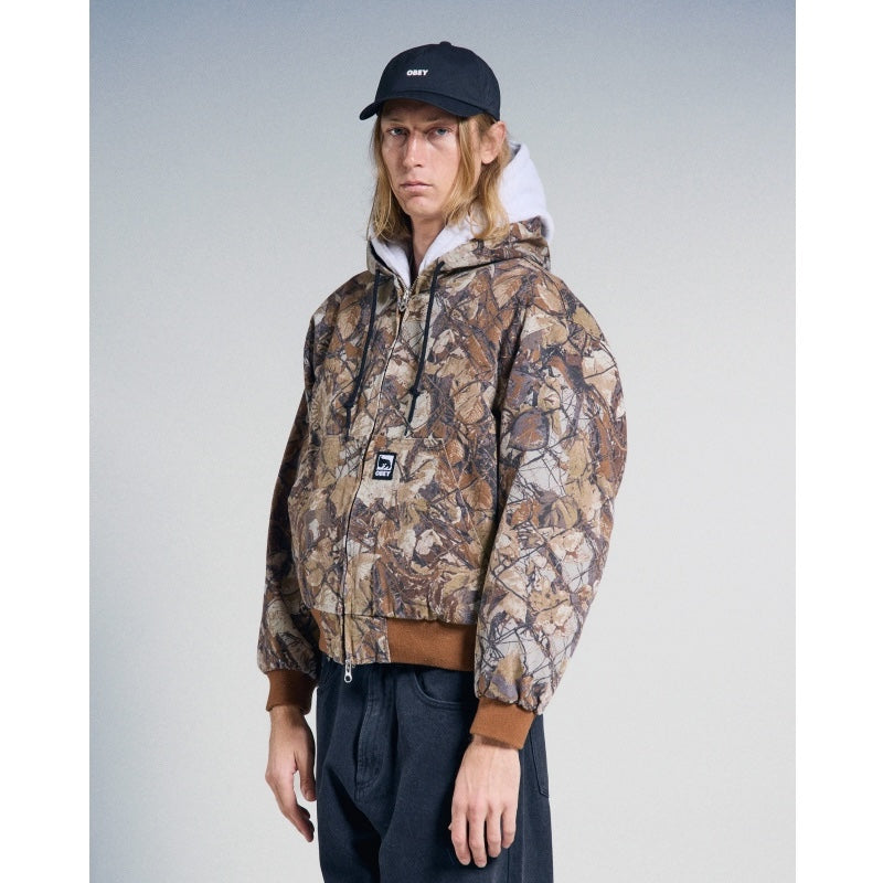 OBEY　ジャケット　"OBEY GLEN ZIP UP JACKET"　(Fence Camo Multi)