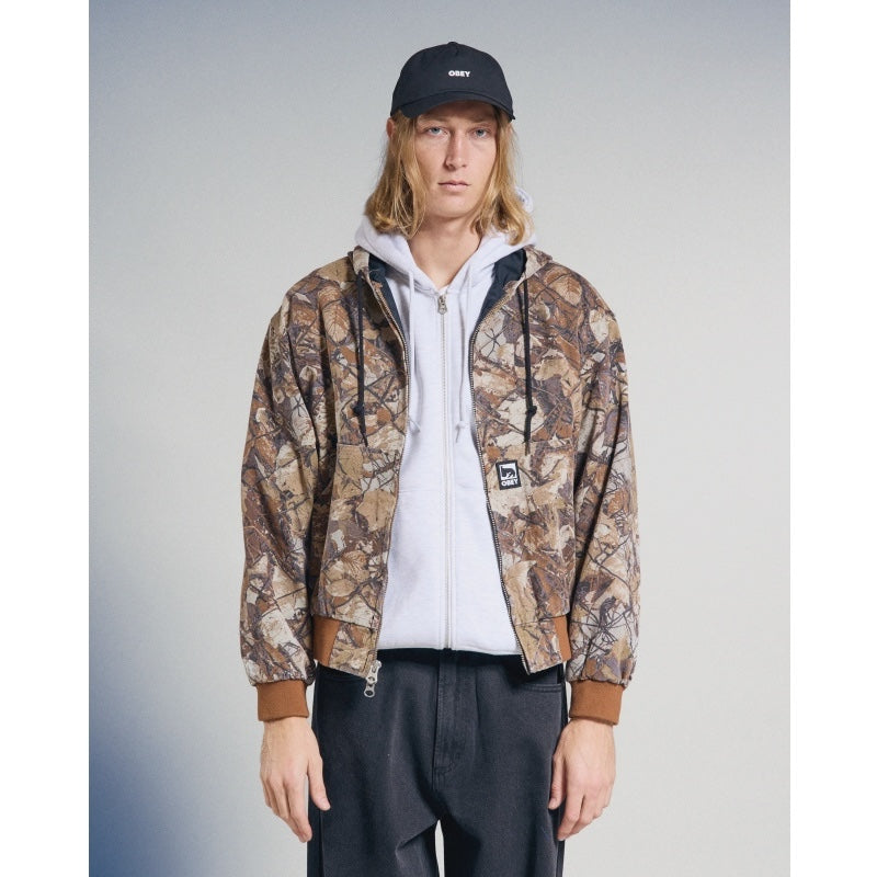 OBEY　ジャケット　"OBEY GLEN ZIP UP JACKET"　(Fence Camo Multi)