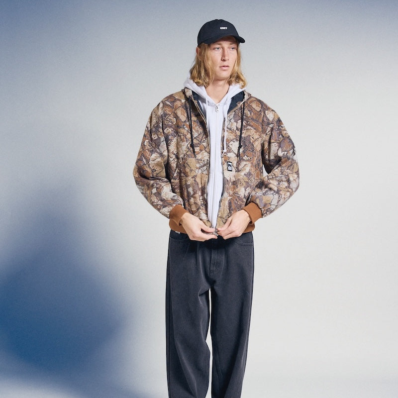 OBEY　ジャケット　"OBEY GLEN ZIP UP JACKET"　(Fence Camo Multi)