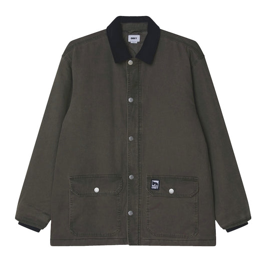 OBEY　ジャケット　"OBEY NORTON BARN COAT"　(Black Olive Faded Wash)