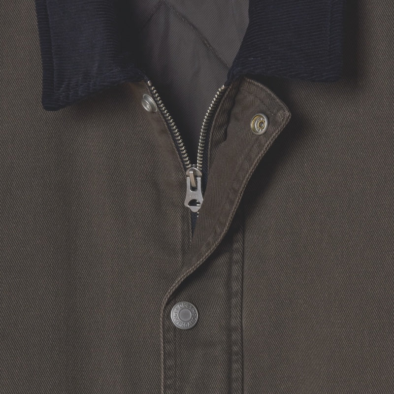 OBEY　ジャケット　"OBEY NORTON BARN COAT"　(Black Olive Faded Wash)