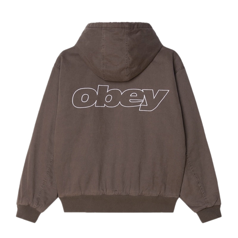OBEY　ジャケット　"OBEY RANDY ZIP UP HOOD"　(Wren Faded Wash)