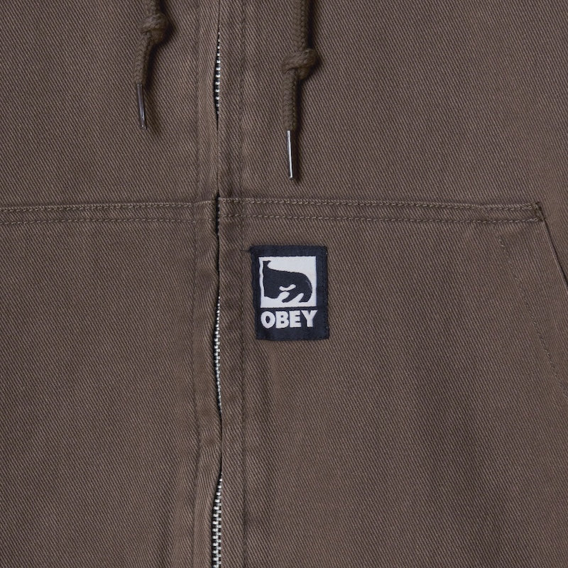 OBEY　ジャケット　"OBEY RANDY ZIP UP HOOD"　(Wren Faded Wash)