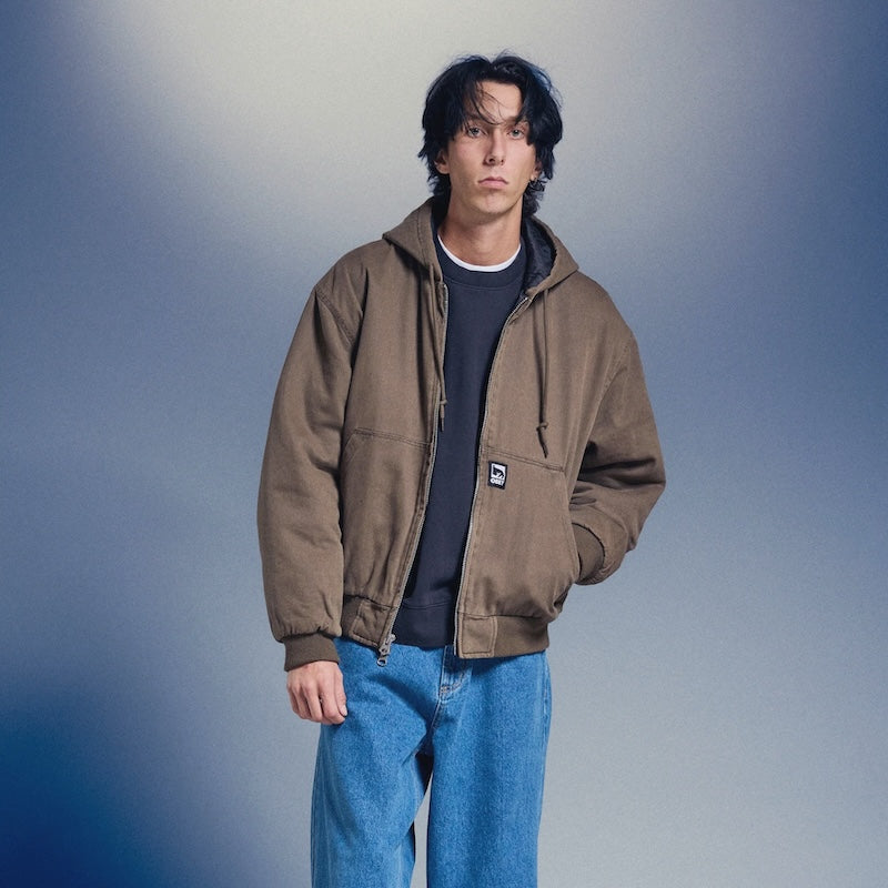 OBEY　ジャケット　"OBEY RANDY ZIP UP HOOD"　(Wren Faded Wash)