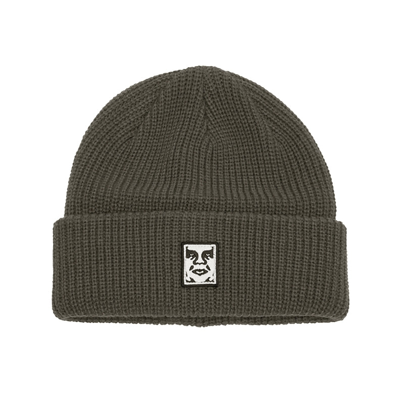 OBEY　ビーニー　"MID ICON PATCH CUFF BEANIE"　(Dull Army)