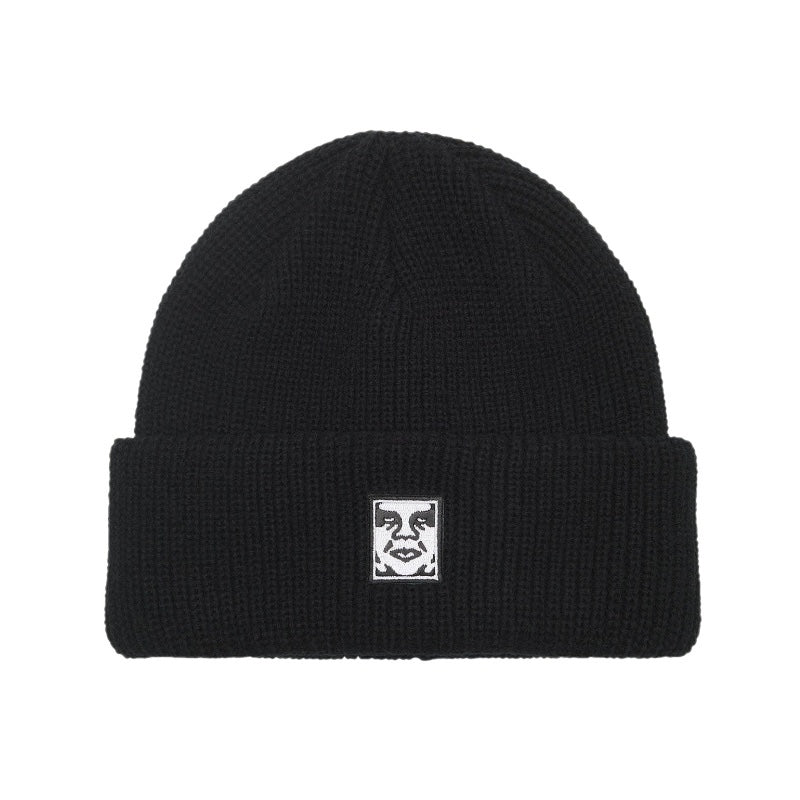 OBEY　ビーニー　"MID ICON PATCH CUFF BEANIE"　(Black)