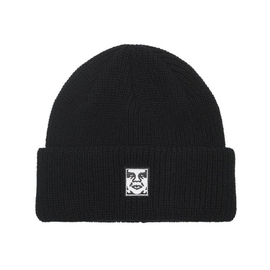 OBEY　ビーニー　"MID ICON PATCH CUFF BEANIE"　(Black)