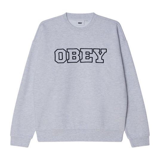 OBEY　クルースウェット　"TENOR EXTRA HEAVY CREWNECK SWEAT"　(Ash Gray)