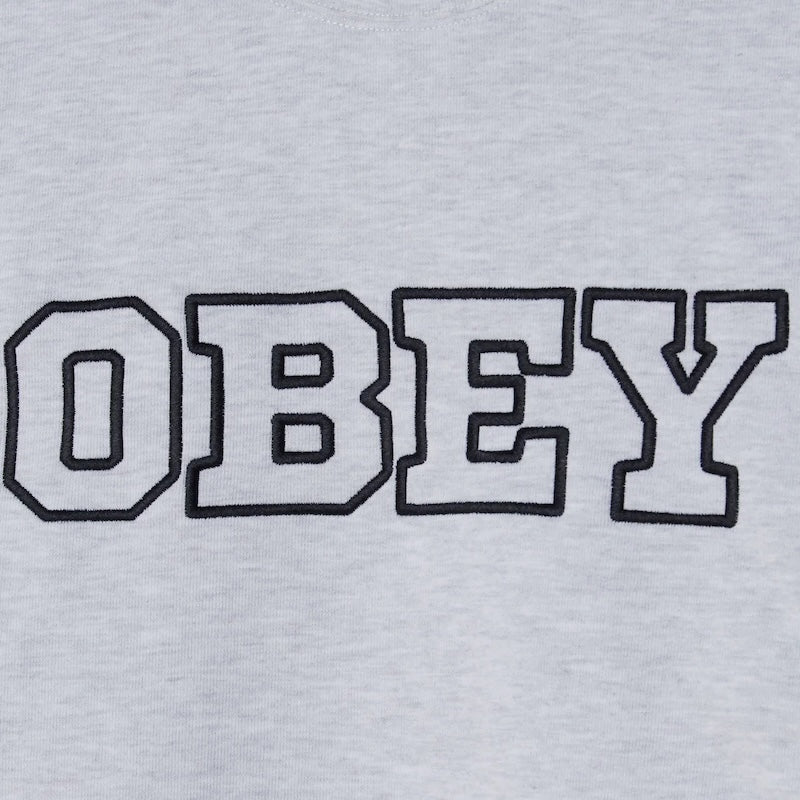 OBEY　クルースウェット　"TENOR EXTRA HEAVY CREWNECK SWEAT"　(Ash Gray)