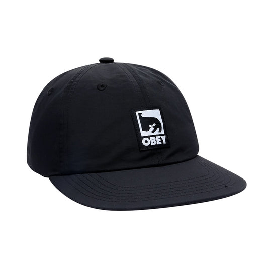 OBEY キャップ EFFECT NYLON 6 PANEL STRAPBACK CAP ブラック 商品画像 正面