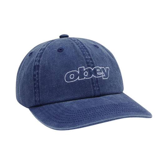 OBEY キャップ PIGMENT OBEY SLANTED 6 PANEL STRAPBACK CAP ネイビー 商品画像 正面