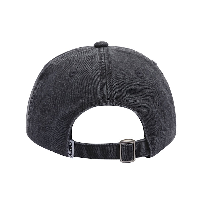OBEY キャップ PIGMENT OBEY SLANTED 6 PANEL STRAPBACK CAP ブラック 商品画像 背面