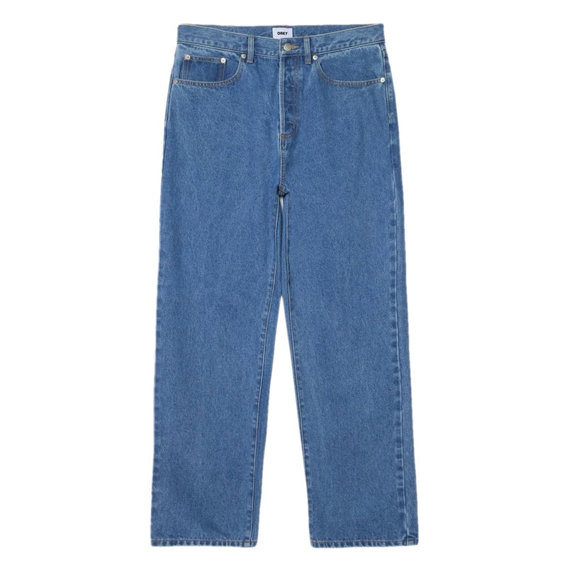 OBEY デニムパンツ CLASSIC BAGGY DENIM ライトインディゴ 商品画像 正面