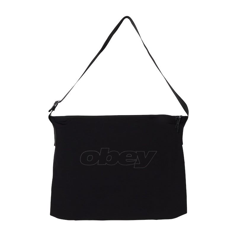 OBEY ショルダーバッグ EXPLORER MESSENGER BAG ブラック 商品画像 正面