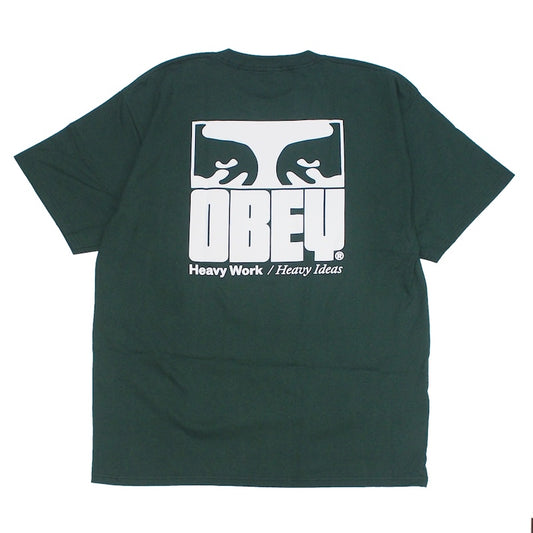 OBEY Tシャツ OBEY HEAVY IDEAS HEAVYWEIGHT TEE グリーン 商品画像 背面