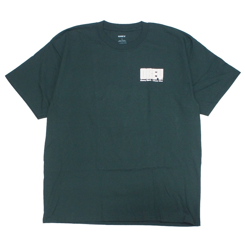 OBEY Tシャツ OBEY HEAVY IDEAS HEAVYWEIGHT TEE グリーン 商品画像 正面
