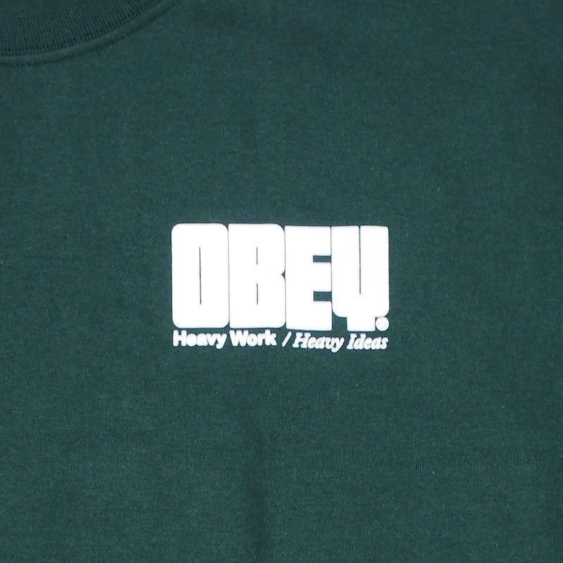 OBEY Tシャツ OBEY HEAVY IDEAS HEAVYWEIGHT TEE グリーン 商品画像 フロントプリント