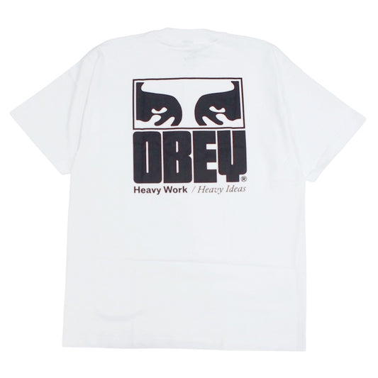 OBEY Tシャツ OBEY HEAVY IDEAS HEAVYWEIGHT TEE ホワイト 商品画像 背面