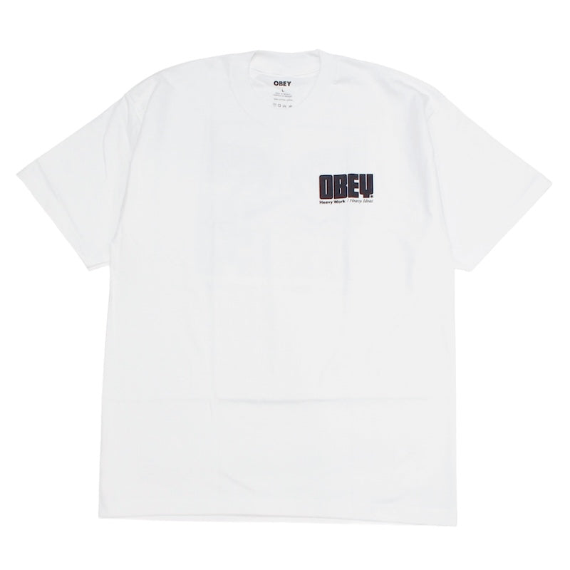 OBEY Tシャツ OBEY HEAVY IDEAS HEAVYWEIGHT TEE ホワイト 商品画像 正面