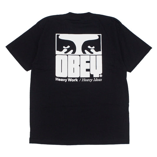 OBEY Tシャツ OBEY HEAVY IDEAS HEAVYWEIGHT TEE ブラック 商品画像 背面