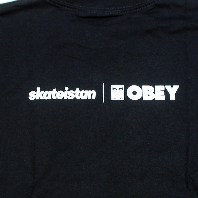 OBEY Tシャツ SKATEISTAN / CLASSIC T-SHIRT ブラック 商品画像 バックプリント