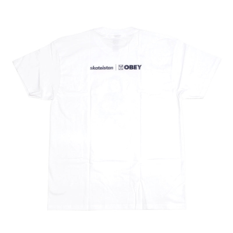 OBEY Tシャツ SKATEISTAN / CLASSIC T-SHIRT ホワイト 商品画像 背面