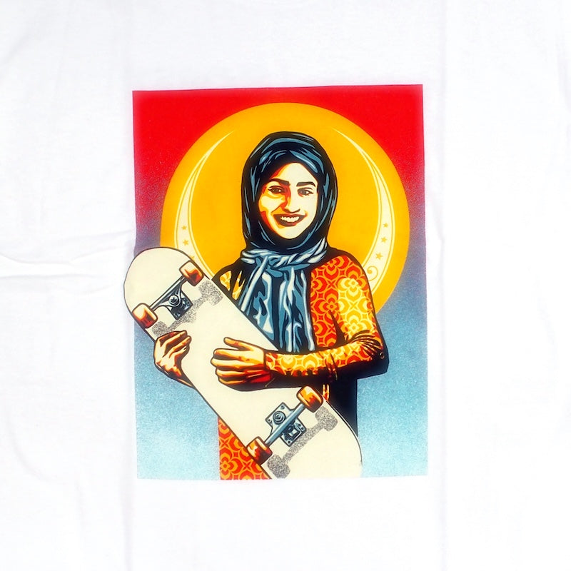 OBEY Tシャツ SKATEISTAN / CLASSIC T-SHIRT ホワイト 商品画像 フロントプリント