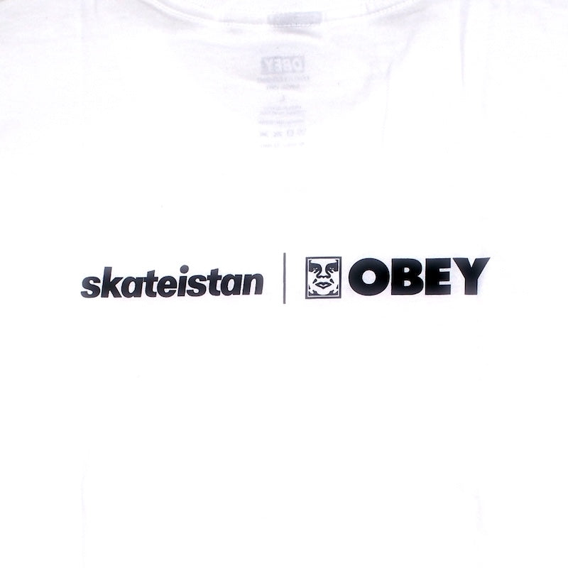 OBEY Tシャツ SKATEISTAN / CLASSIC T-SHIRT ホワイト 商品画像 バックプリント