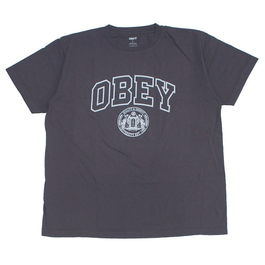 OBEY Tシャツ UNIVERSITY PIGMENT T-SHIRT ブラック 商品画像 正面
