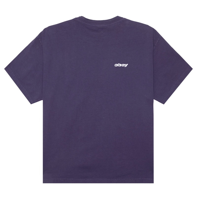 OBEY Tシャツ DIFFUSION PIGMENT T-SHIRT パープル 商品画像 正面