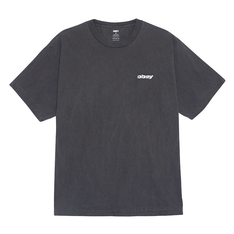 OBEY Tシャツ DIFFUSION PIGMENT T-SHIRT ブラック 商品画像 正面