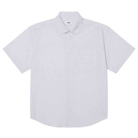 OBEY S/Sシャツ BIGWIG JAMIE WOVEN ホワイト 商品画像 正面